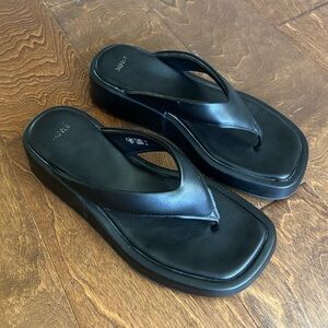 Mango Black Sandals Minimalist Design